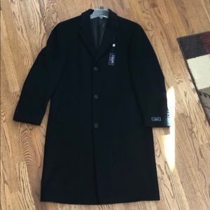 Chap’s Men’s Classic-fit Wool Blend Top Coat